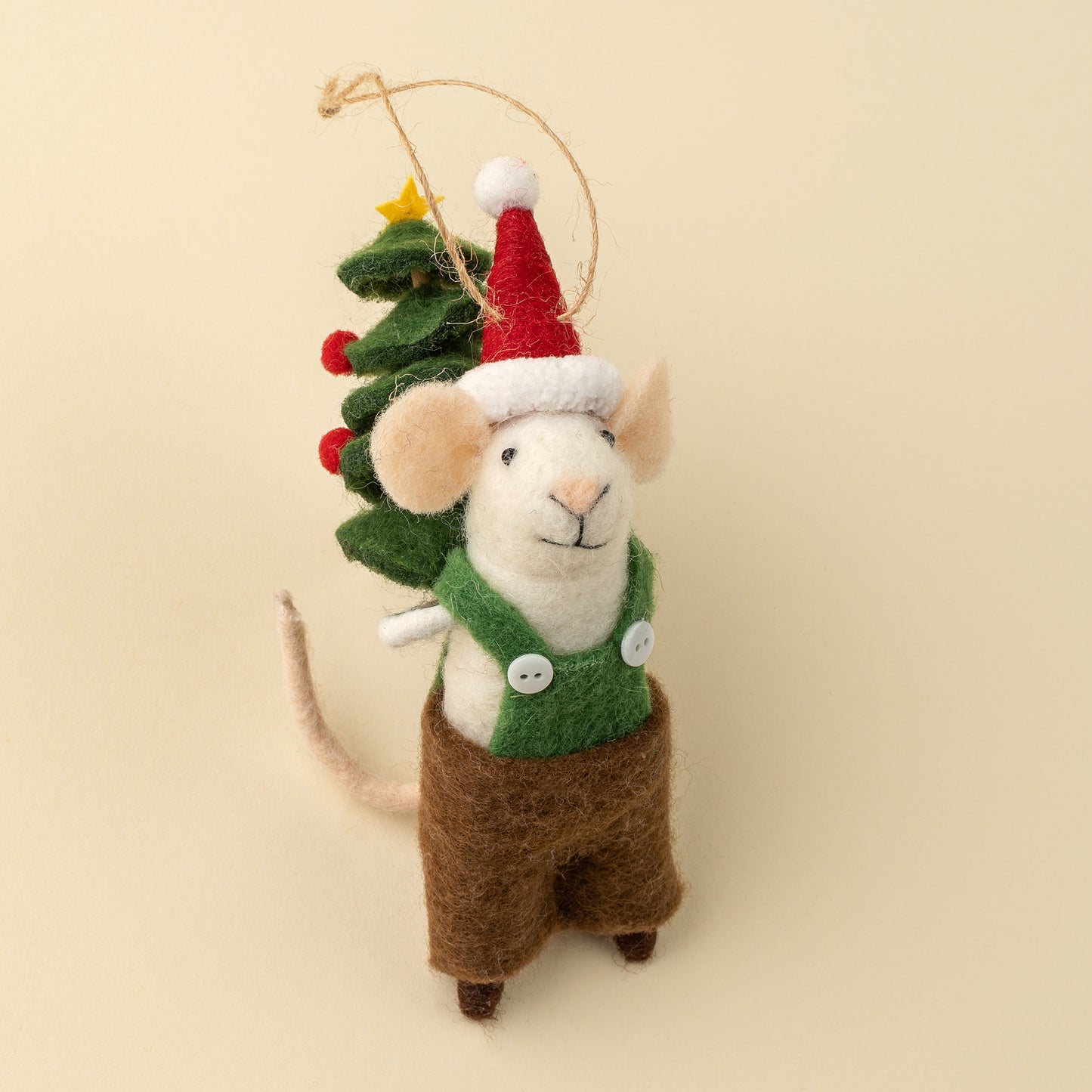 Tree Toting Tom Mouse Holiday Ornament