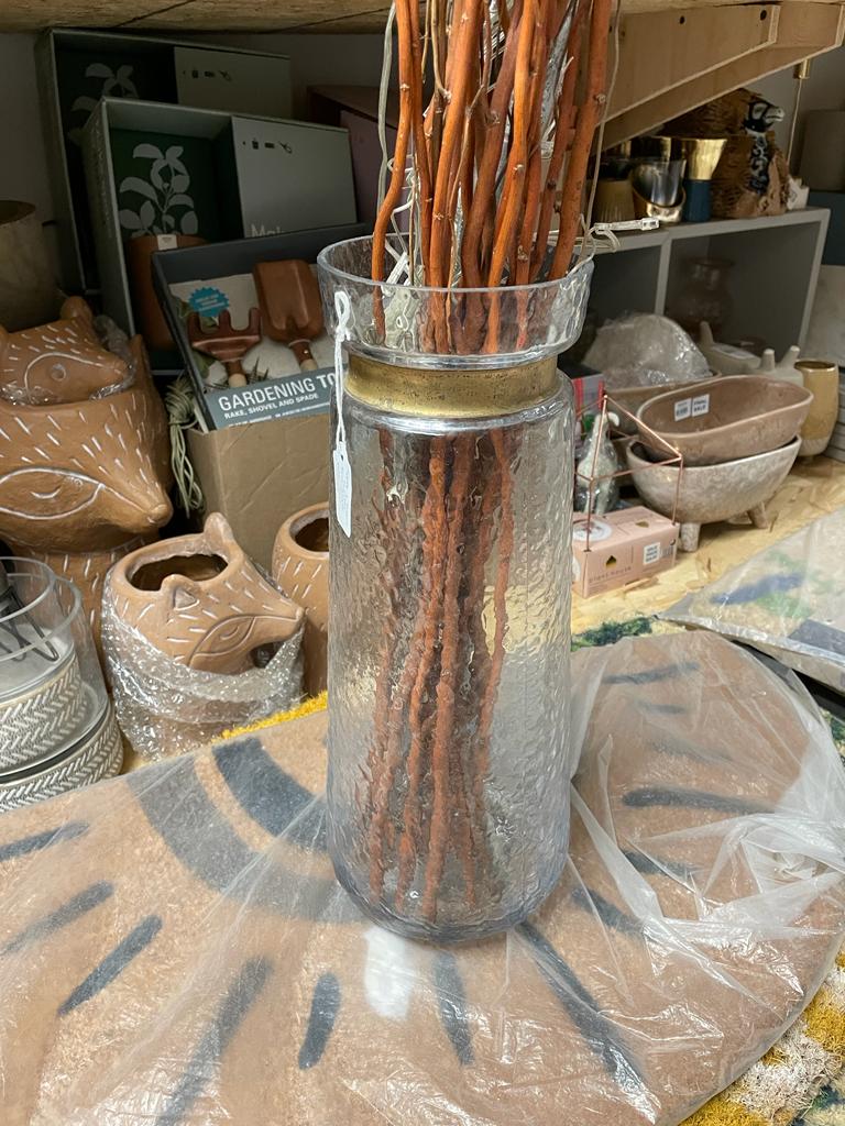 Rain Glass Vase Tall Clear