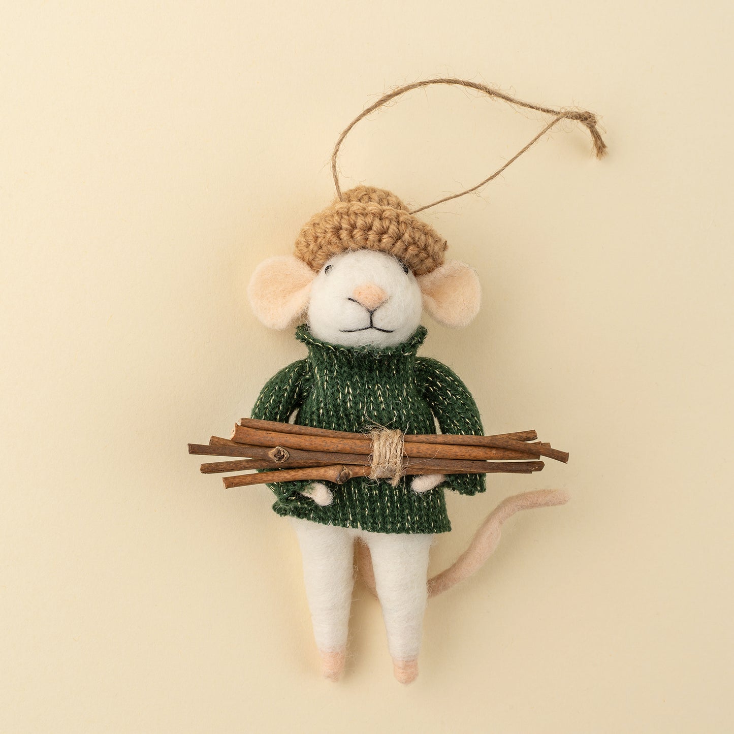 Woodland Wyatt Mouse Holiday Ornament
