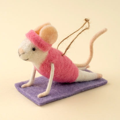 Yoga Yolanda Mouse Holiday Ornament