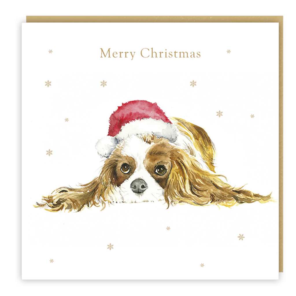 Cavalier King Charles Spaniel Christmas Dog Card