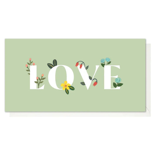 Love Typography Cheque Card