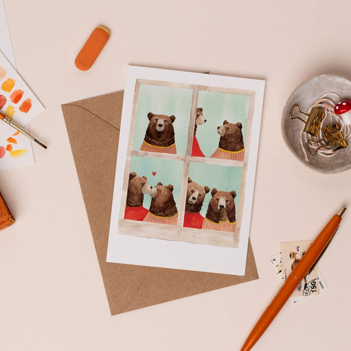 Photo Booth Kiss Card