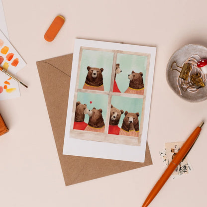 Photo Booth Kiss Card