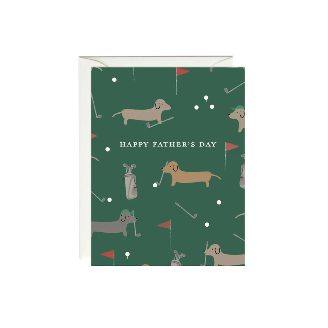 Dachshund Golfing Father's Day Card