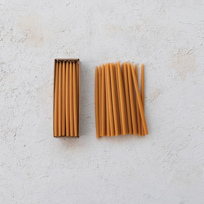 Approx. 1/2" Round x 10"H Unscented Thin Taper Candle Camel