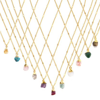 Raw Cut Pink Peruvian Opal Gemstone Necklaces