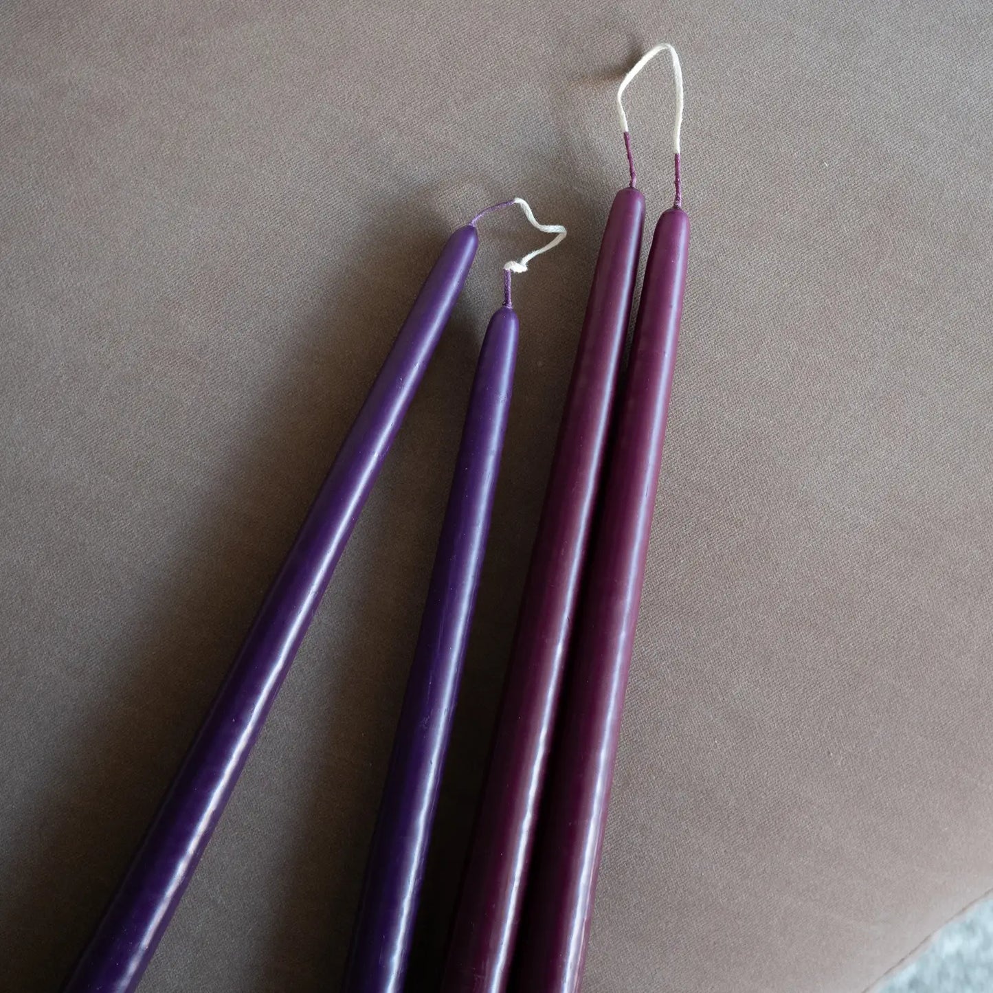 Taper Candles - Pair Purple