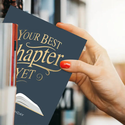 Best Chapter Foil-Pressed Birthday Card For Book Lovers