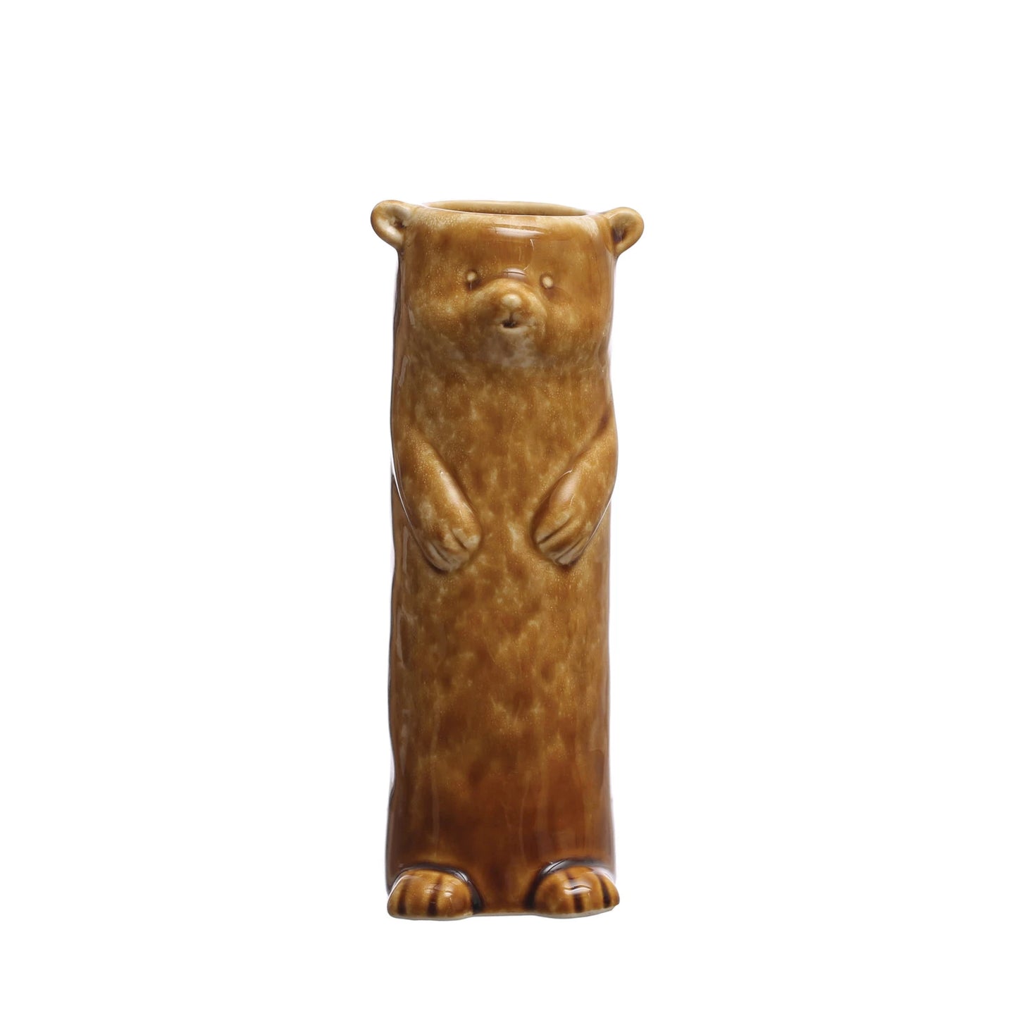 Bear Vase Reactive Crackle Glaze