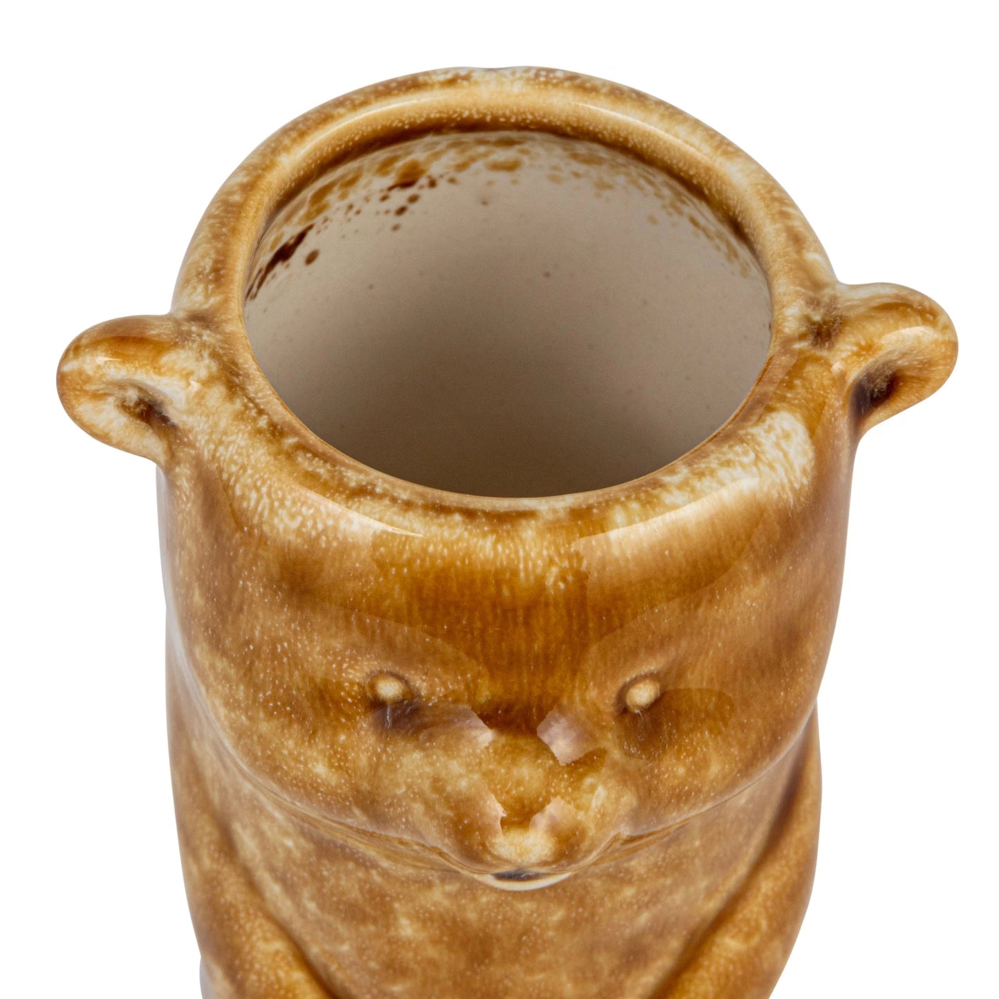 Bear Vase Reactive Crackle Glaze