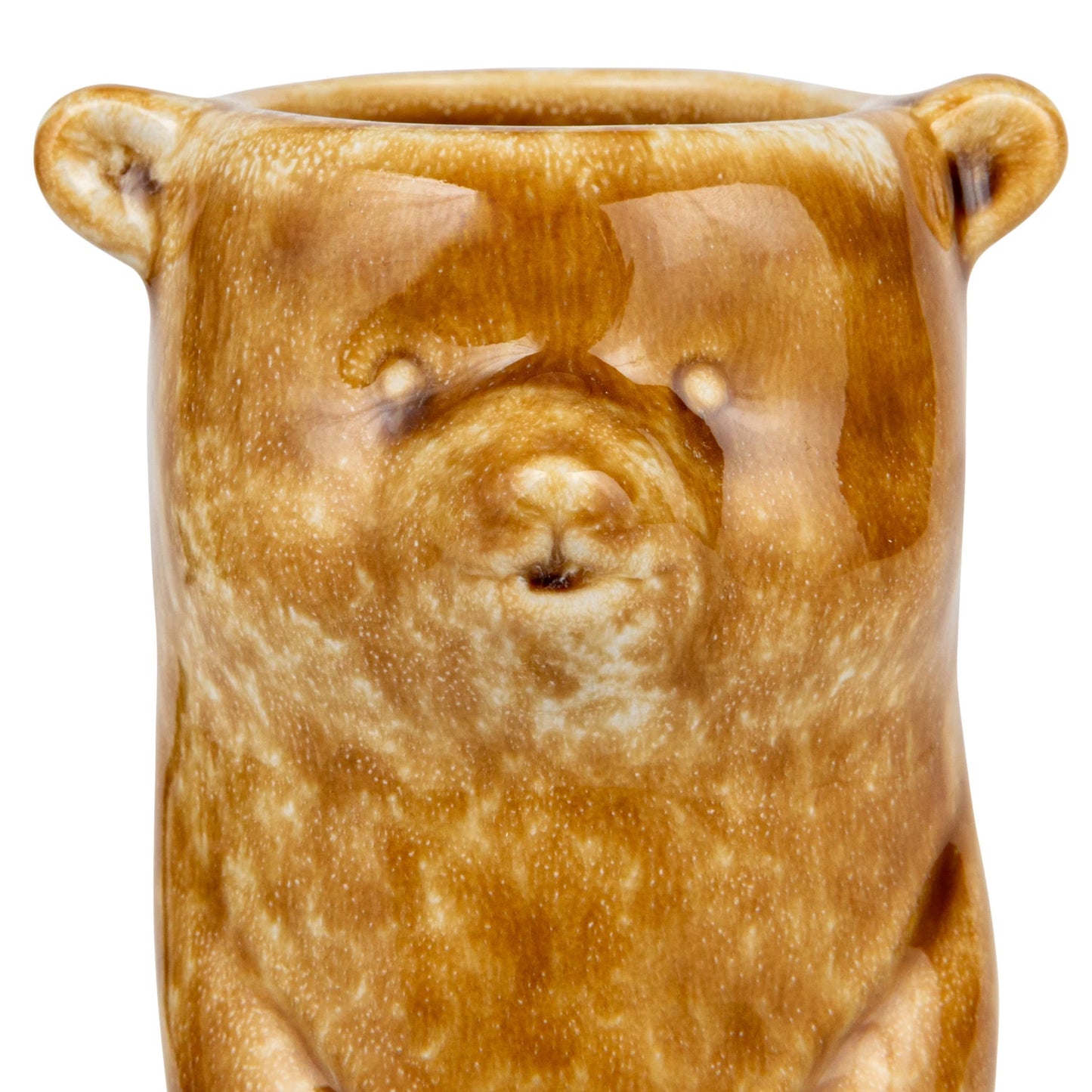 Bear Vase Reactive Crackle Glaze