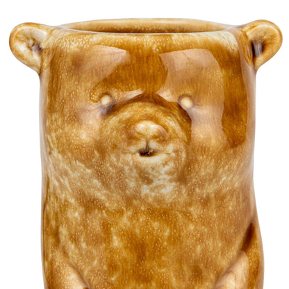 Bear Vase Reactive Crackle Glaze