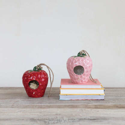 Strawberry Hanging Hand-Painted Planter