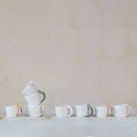 Hand-Painted Mug with Animal Shaped Handle