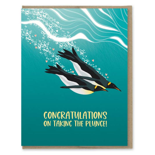 Taking the Plunge Penguin Card