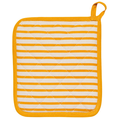 Superior Awning Stripe Ochre pot Holder