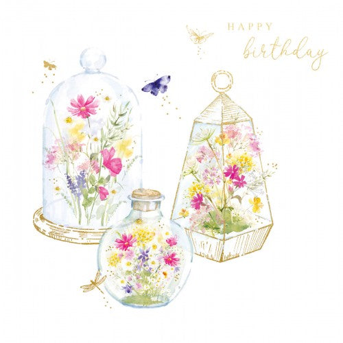 Happy Birthday Flower Jars Card