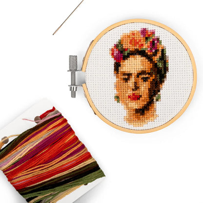 Mini Cross Stitch Embroidery Kit Frida
