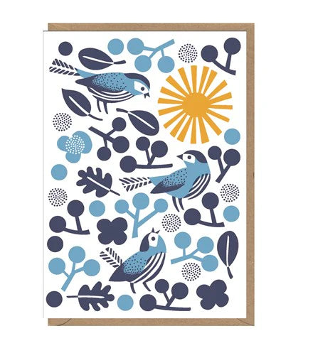 Nadia Blue Birds Card
