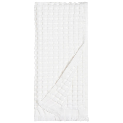 White Organic Cotton Waffle Hand Towel
