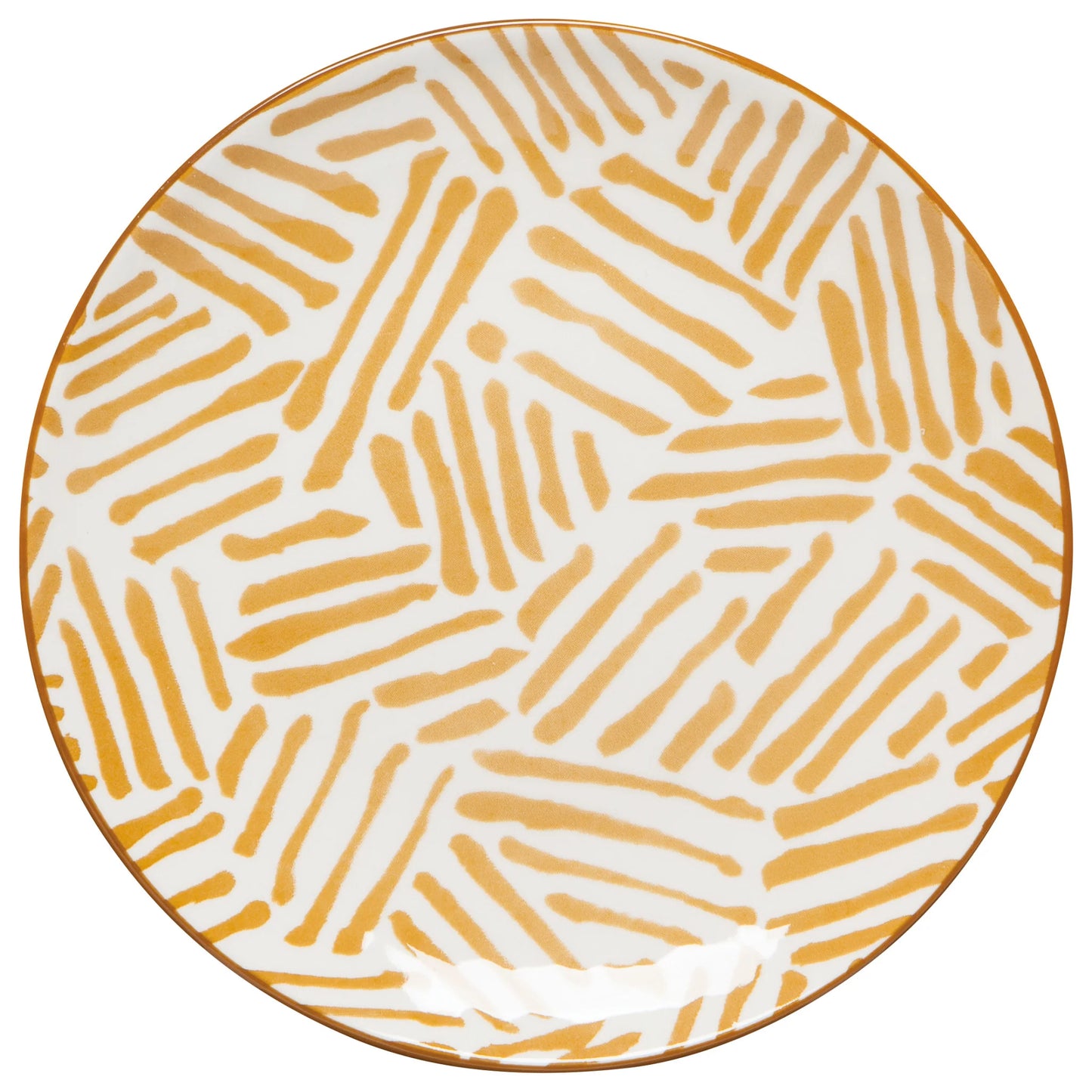 Ochre Lines Appetizer Plate 6"