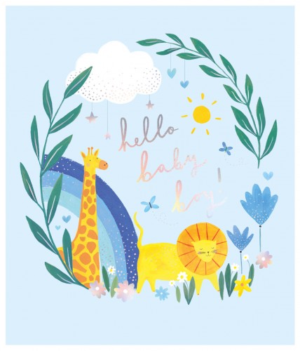 Baby Boy Hello Card