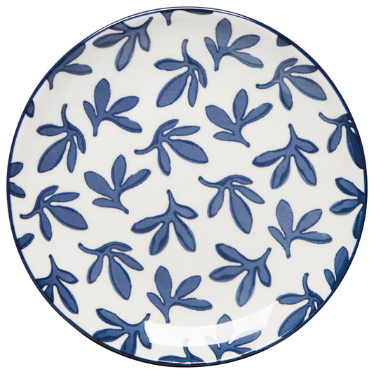 Blue Floral Appetizer Plate 6"