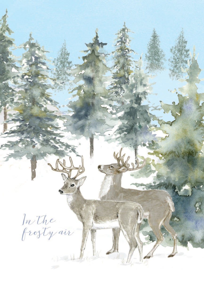 Reindeer In The Frosty Air Card