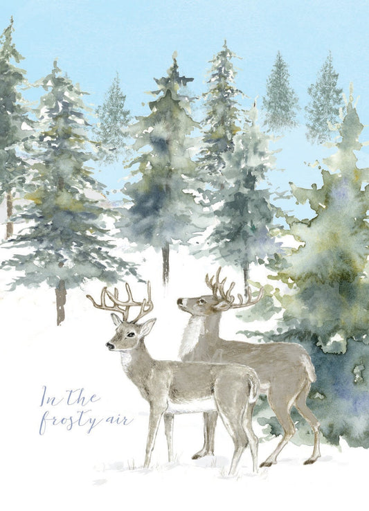 Reindeer In The Frosty Air Card