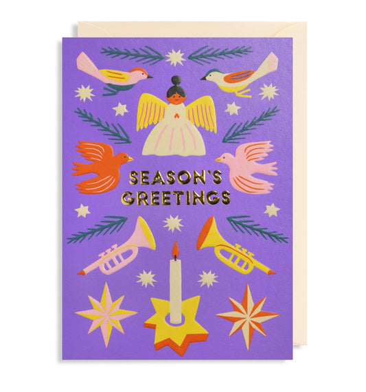 Seasons Greetings Angel Card