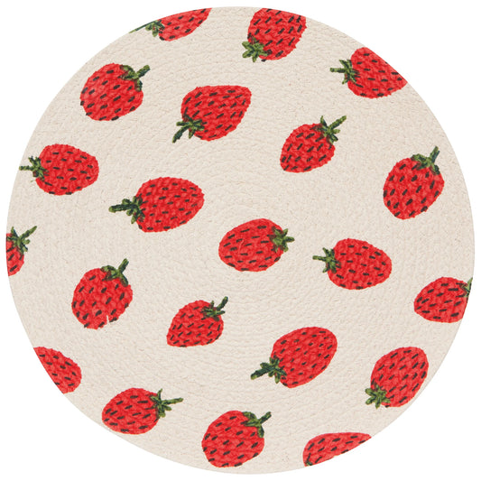 Berry Sweet Braided Round Placemat Set of 2