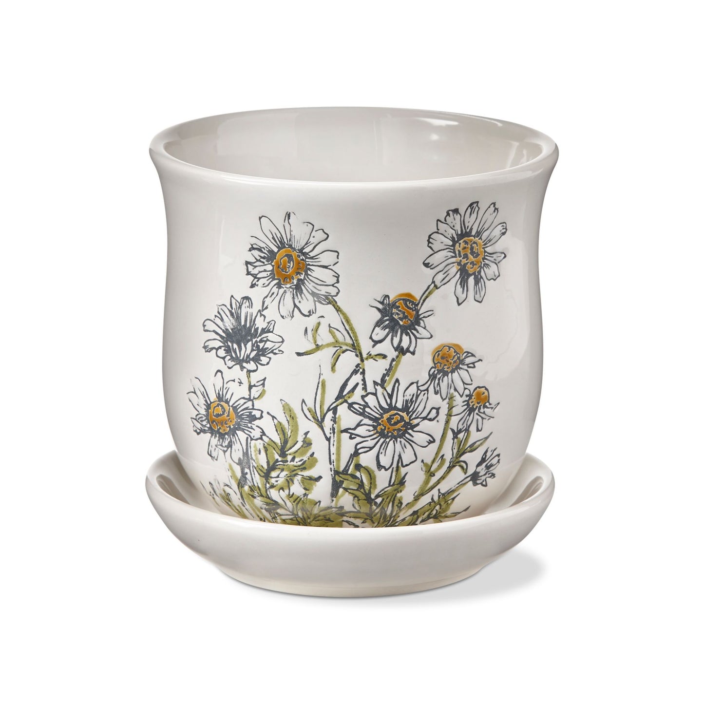 Chamomile Planter W/ Saucer Set