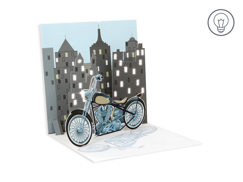 Pop Up City Motorcycle Card