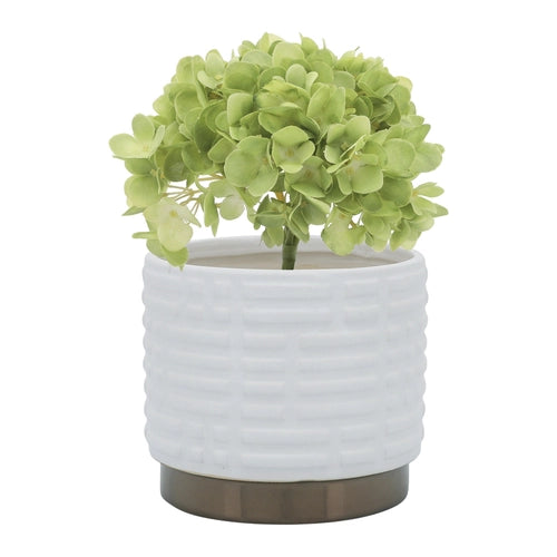 Maze Metallic Planter White