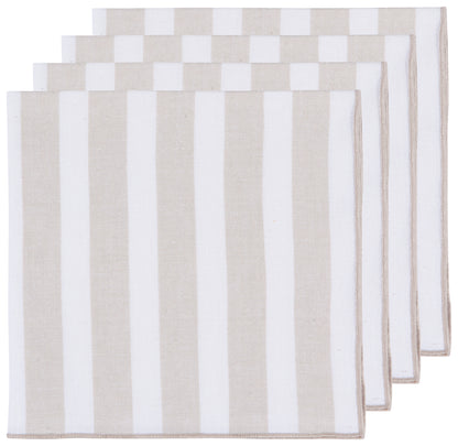 Caban Stripe Dove Gray Napkin Set Of 4