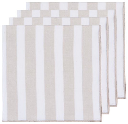 Caban Stripe Dove Gray Napkin Set Of 4