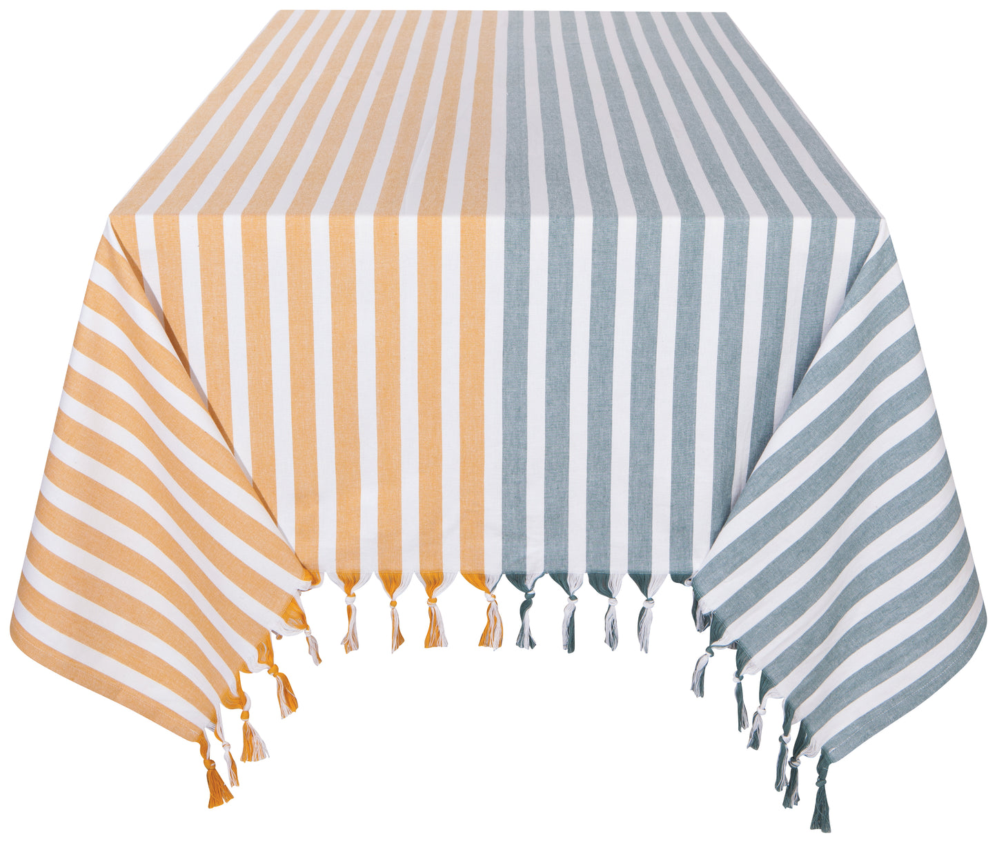 Caban Stripe Lagoon & Ochre Table Cloth 90