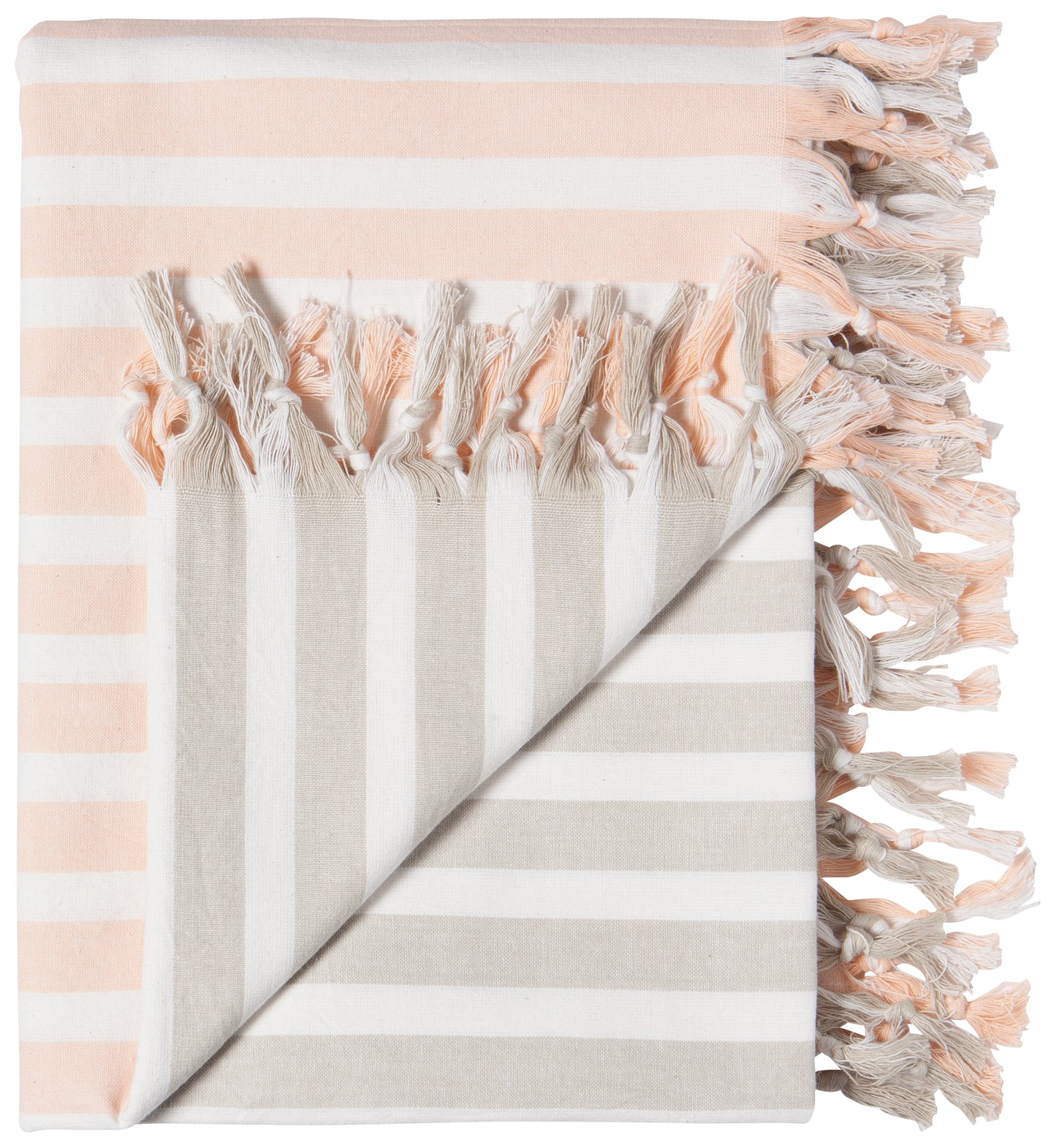 Caban Stripe Dove Gray & Nectar Table Cloth 90
