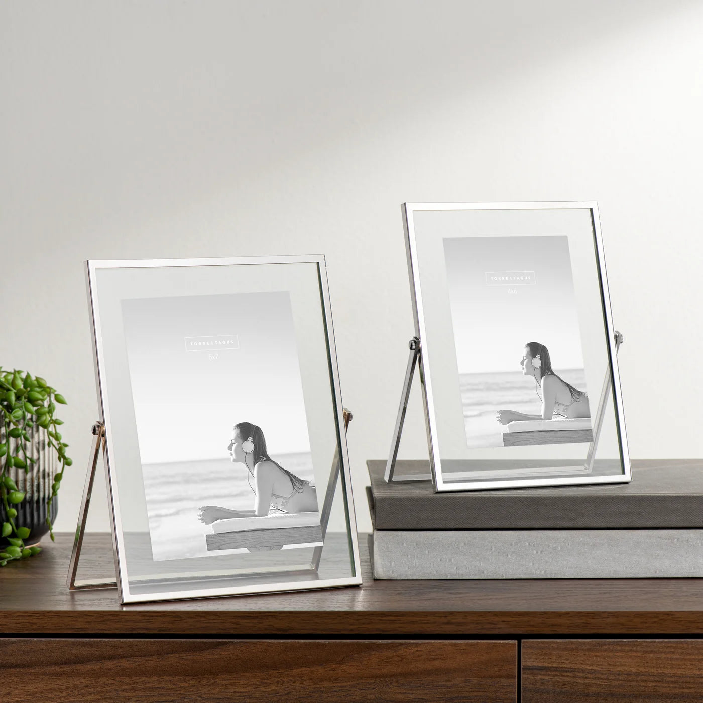 Trim Silver Glass Panel Photo Frame