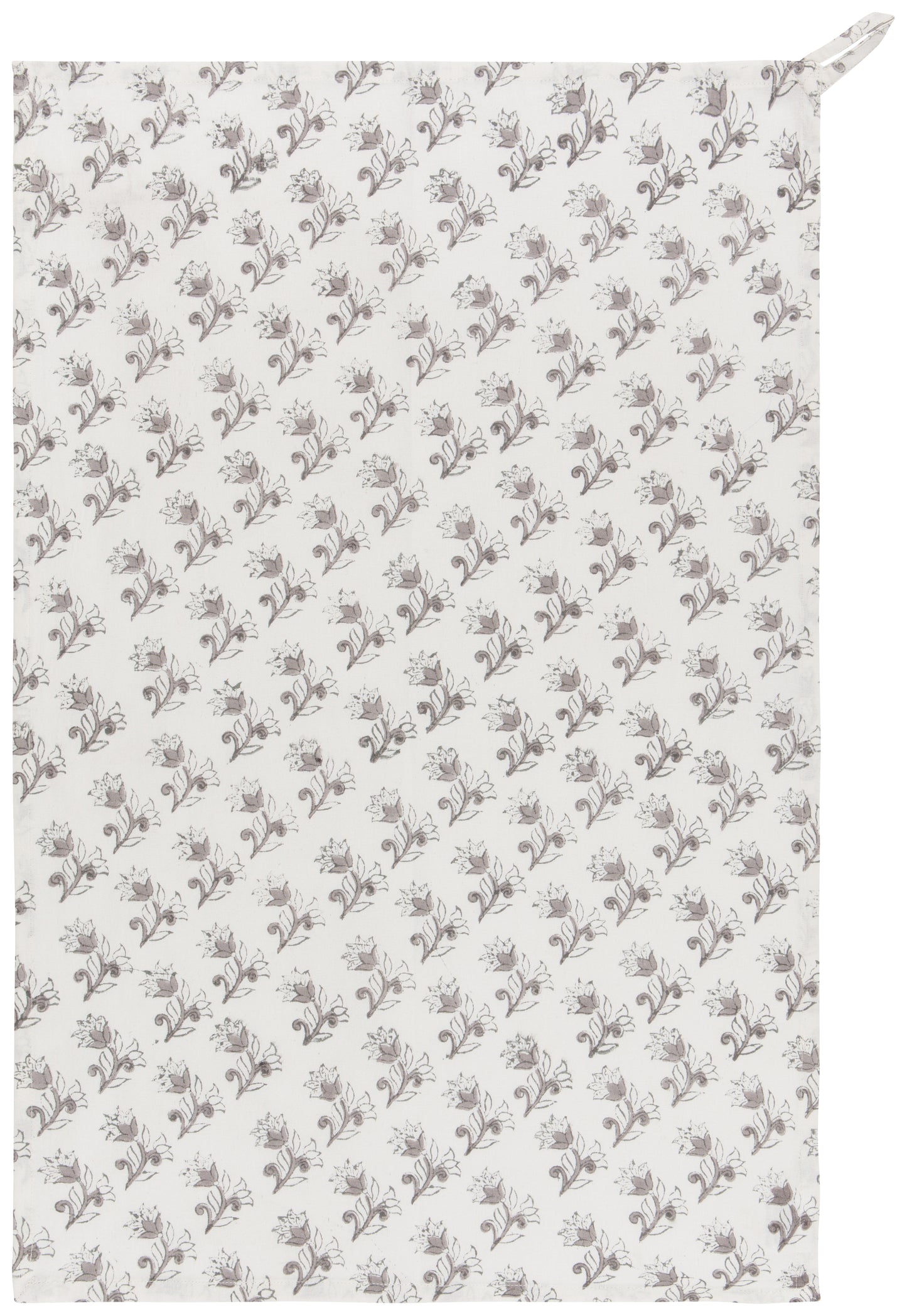Block Print Floret Tea Towel
