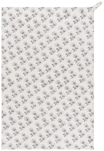Block Print Floret Tea Towel