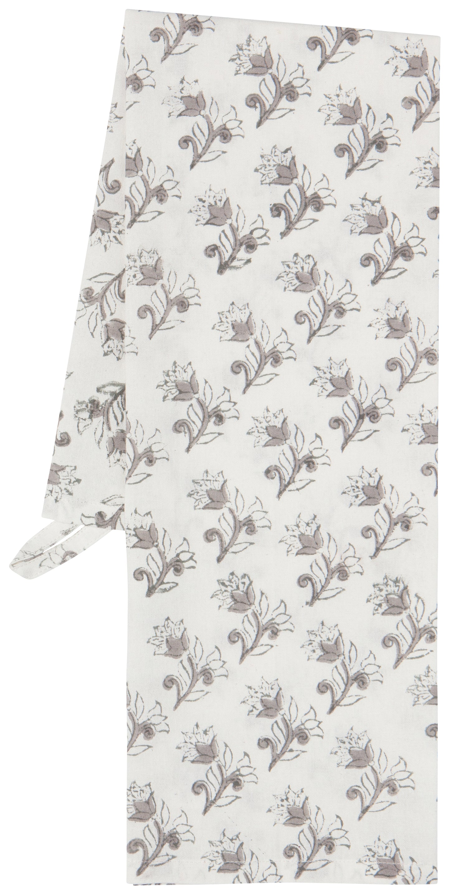 Block Print Floret Tea Towel