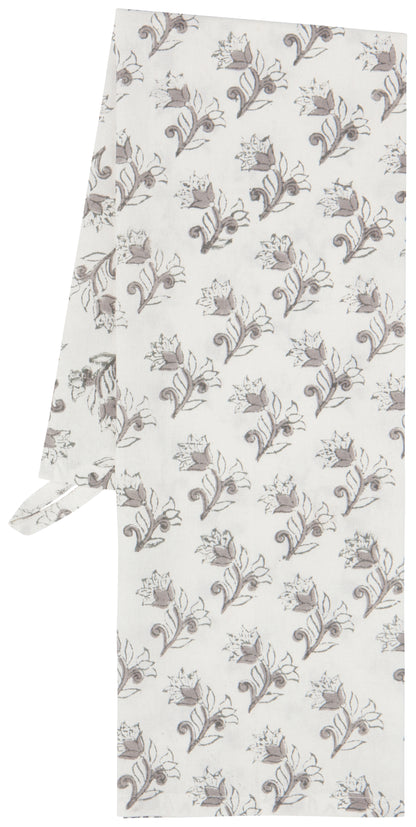 Block Print Floret Tea Towel