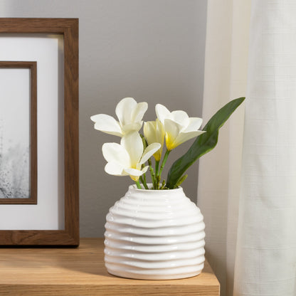 Hive White Ceramic Vase