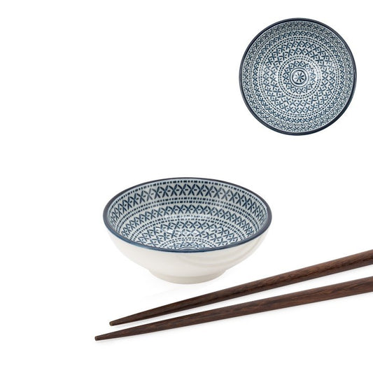 Kiri 3" Sauce Dish Blue Stitch