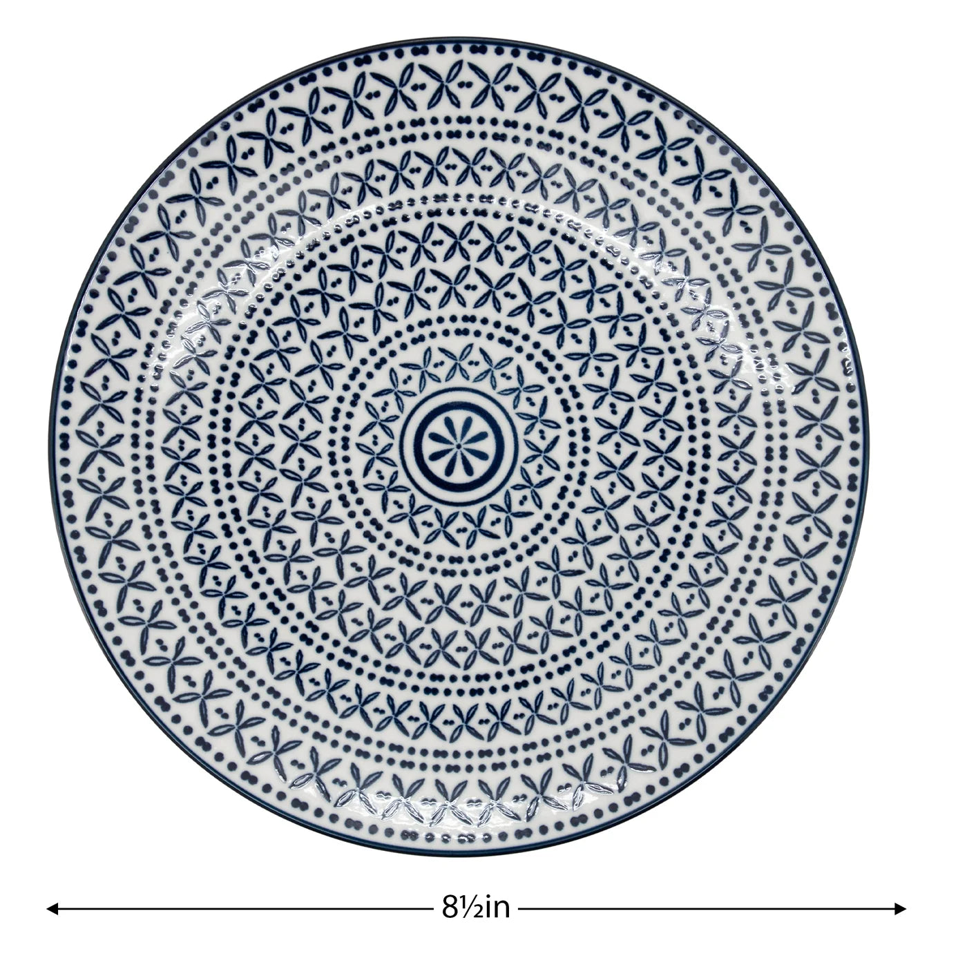 Kiri 8.5" Side Plate Blue Stitch