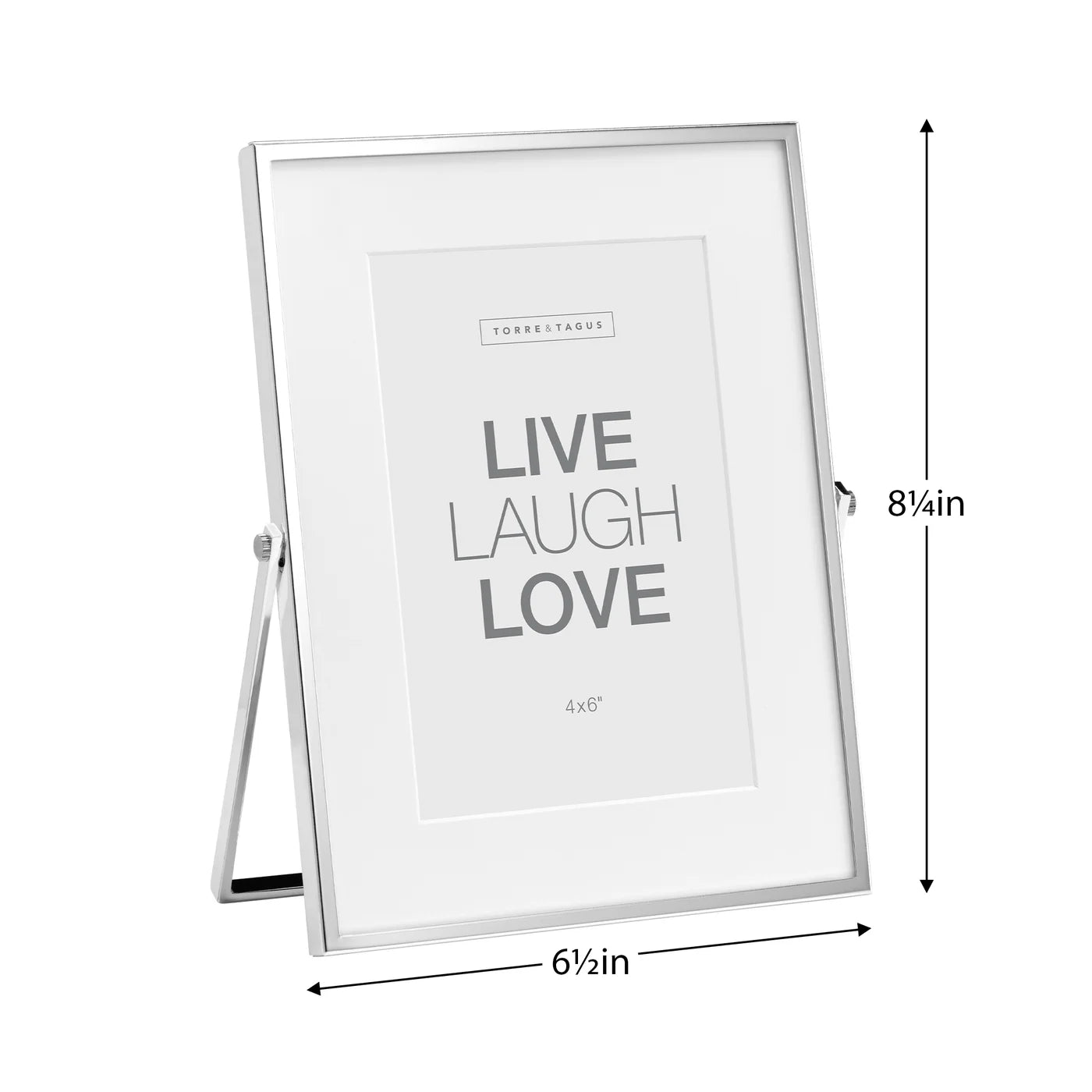 Easel Silver Trim Matte Photo Frame