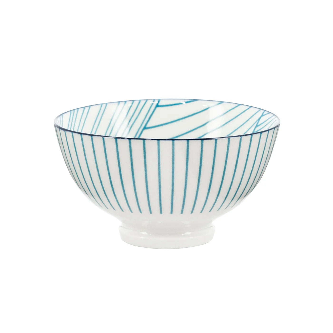 Kiri 4.5" Bowl Teal Linear Leaf