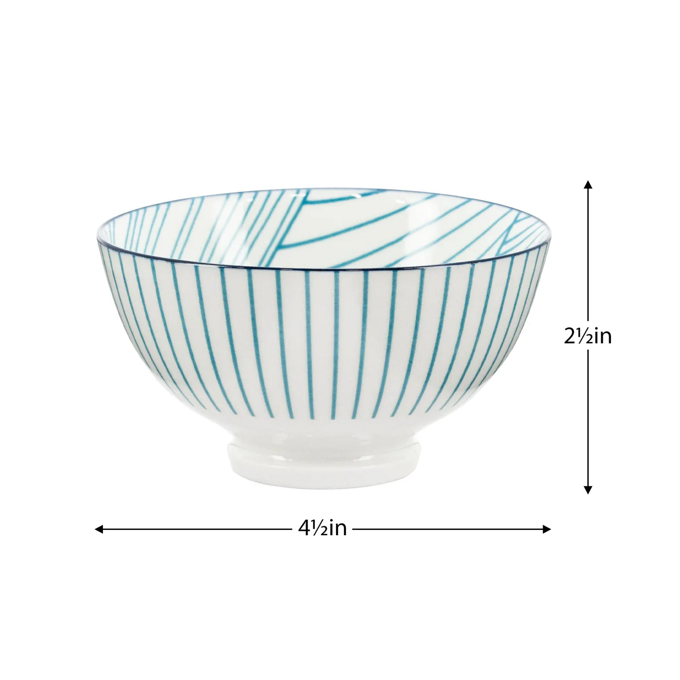 Kiri 4.5" Bowl Teal Linear Leaf